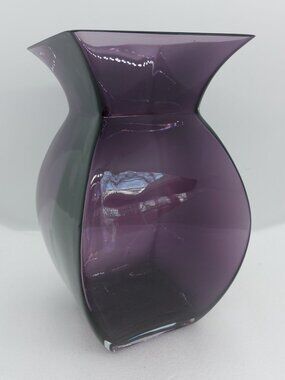 Vintage Glass 8" Vase Purple Color